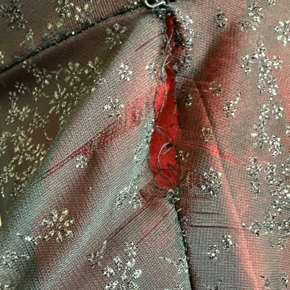 Vintage Forever 21 Dress Womens S/M Black Red Mesh Babydoll Whimsy Fairy Y2K - Picture 9 of 13